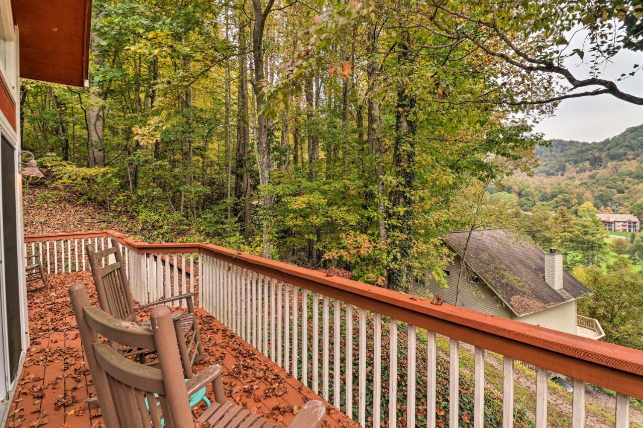 Rustic Red Cabin With Deck In Maggie Valley Club! Luaran gambar