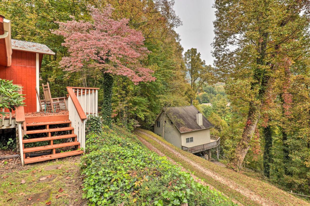 Rustic Red Cabin With Deck In Maggie Valley Club! Luaran gambar